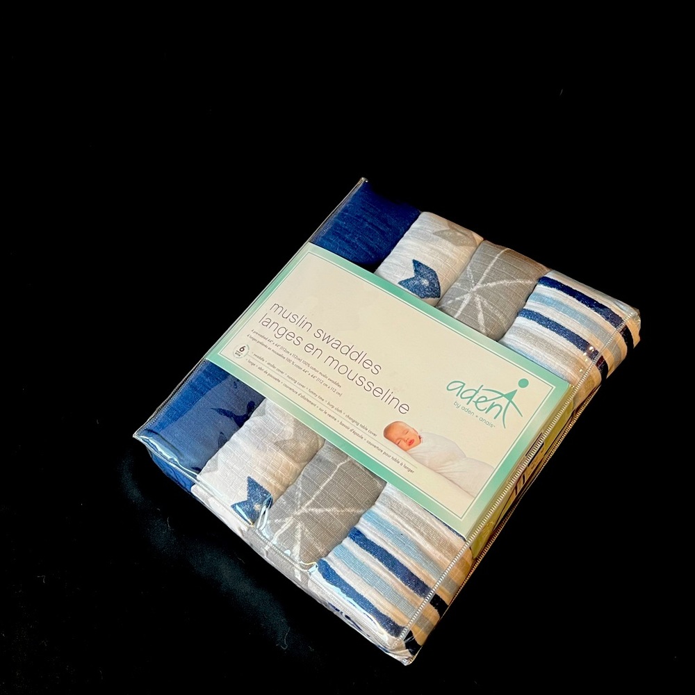 Aden Muslin Swaddles 4 pk Brand New never opened
